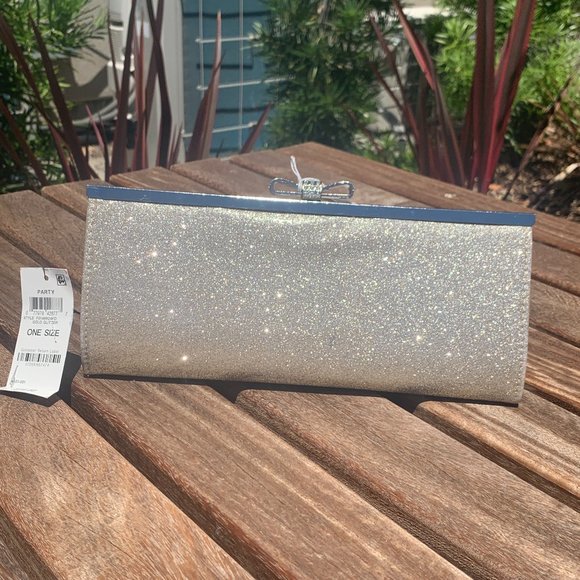 INC International Concepts Handbags - INC GOLD GLITTER CLUTCH /best offer excepted